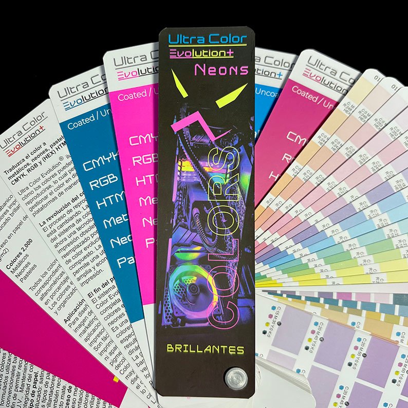 Pantonera Ultra Color Neons con tonos fluorescentes brillantes para diseños llamativos
