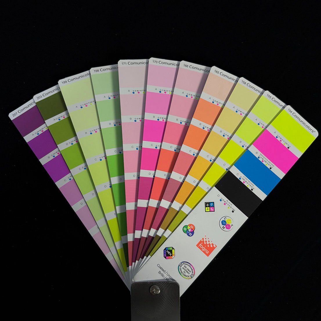 Pantonera Comunicolor Clásica con gama de colores tradicionales para impresión